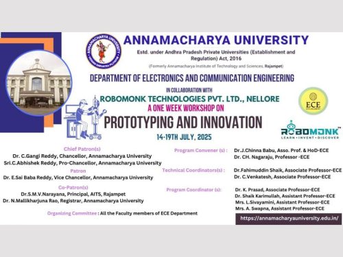 Department of ECE launches a one-week workshop on Prototyping and Innovation